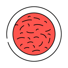 bhindi masala indian cuisine line icon vector. bhindi masala indian cuisine sign. isolated symbol illustration