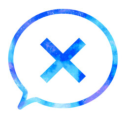 マーブルな星空｜バツマークの吹き出し