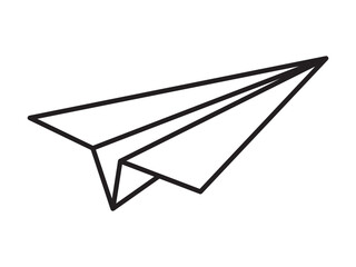 plane paper icon outline
