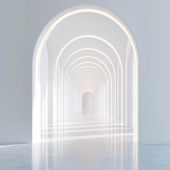 Fototapeta premium White Archway Hall.