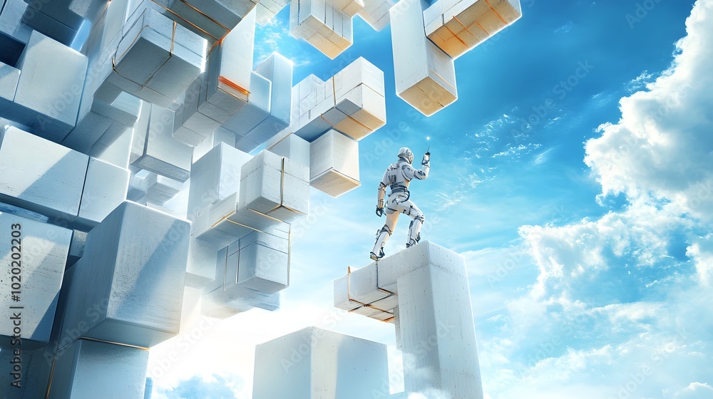 Poster Robot exploring abstract structure.