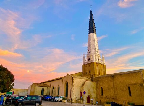 church in Ars en Re on the island of Ile de Re in France