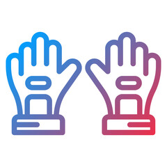 Goalkeeper Glove Icon Style