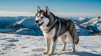 Fototapeta premium siberian husky dog