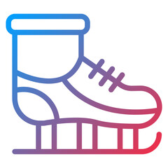 Naklejka premium Ice Skates Icon Style