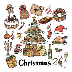 手書き　クリスマスのセット