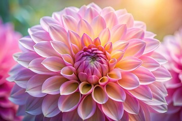 Fototapeta premium Stunning Long Exposure of Pink Dahlia Close-Up with Rich Textures for Floral Enthusiasts