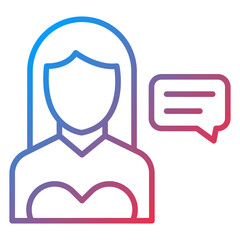 Consultant Female Icon Style