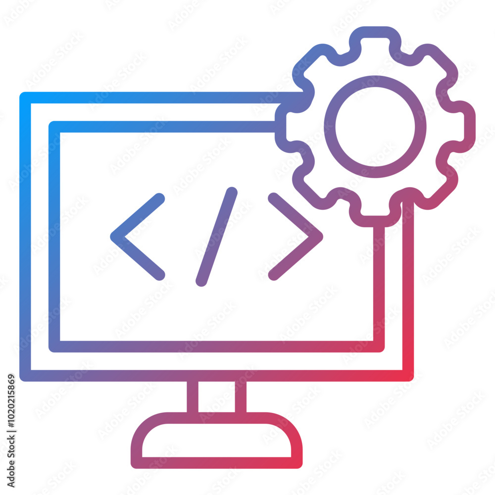 Poster code free development icon style