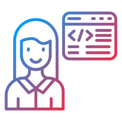 Citizen Developer Female Icon Style