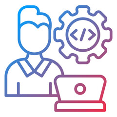 Developer Male Icon Style