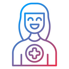 Female Patient Icon Style