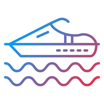 recommend clip art: Jet Skiing Icon Style