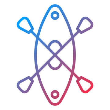 recommend clip art: Kayaking Icon Style