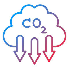 Greenhouse Gases Icon Style