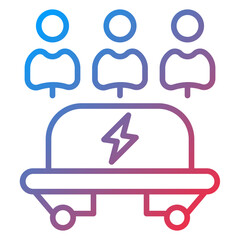 Electric Skateboard Share Icon Style