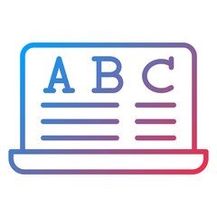 School Letter Icon Style