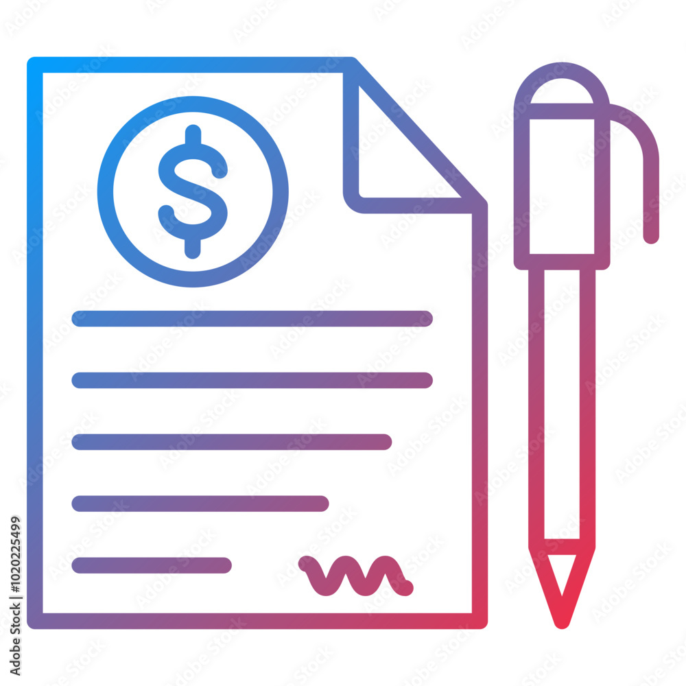 Poster contract icon style