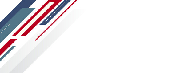 Obraz premium Dynamic Geometric Abstract Background With Red and Blue Stripes