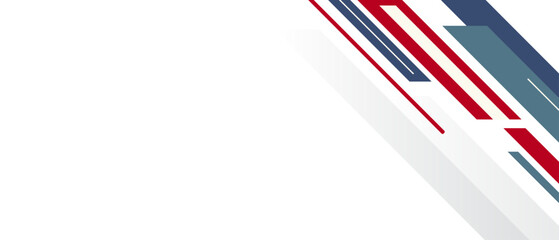 Obraz premium Dynamic Geometric Abstract Background With Red and Blue Stripes