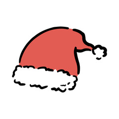 手書き　サンタの帽子
