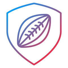 Rugby Badge Icon Style
