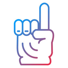 Foam Hand Icon Style