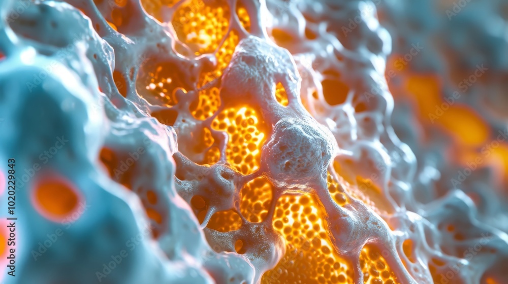 Aufkleber Close-up view of abstract cellular structure