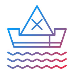 Pirate Ship Icon Style