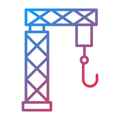 Tower Crane Icon Style
