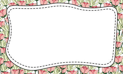 cute flower presentation template design