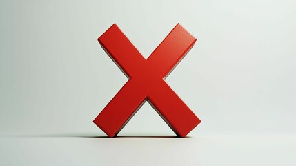 Obraz premium 3D Render of a Red Cross Symbol