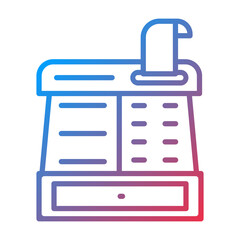 Cashier Machine Icon Style