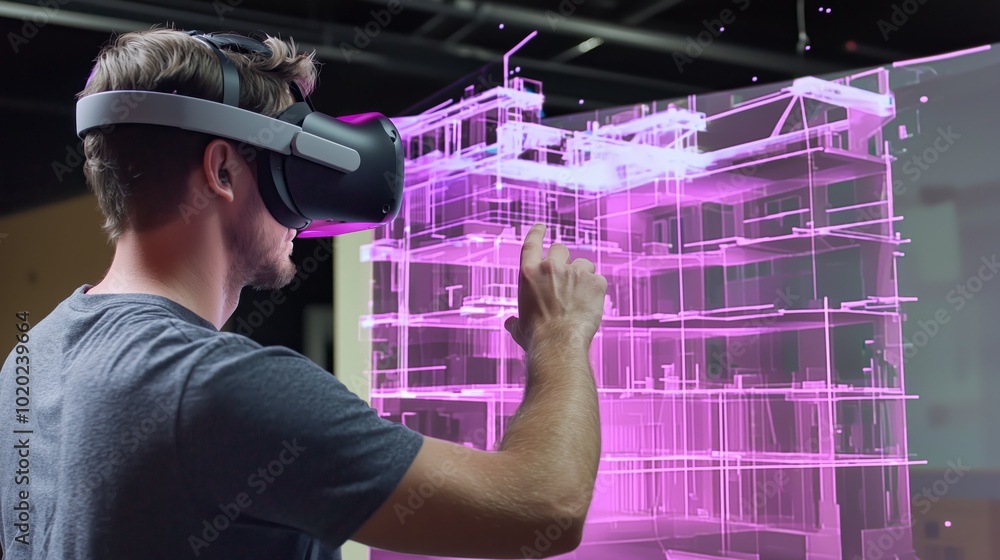 Aufkleber Designer Using VR Headset to Manipulate 3D Model