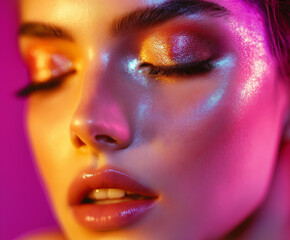 Błyszczący noworoczny makijaż