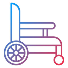 Wheel Chair Icon Style