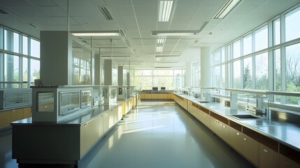 45. A laboratory with fume hoods designed for educational purposes