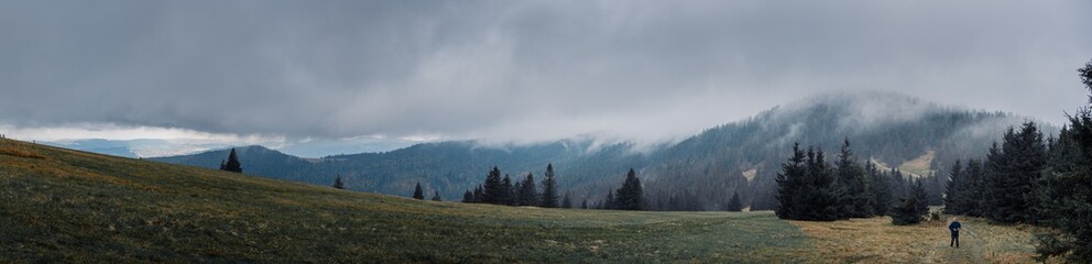panorama of the mountains - Pilsko Hill