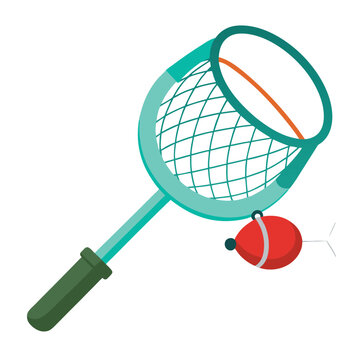 recommend clip art: Fishing net equipment vector silhouette
