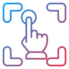 Obraz premium Fingerprint Scanning Icon Style
