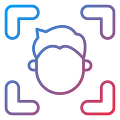 Obraz premium Face Detection Icon Style
