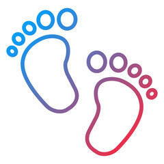 Baby Feet Icon Style