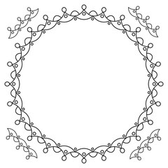 レース状のエレガントな円形フレーム