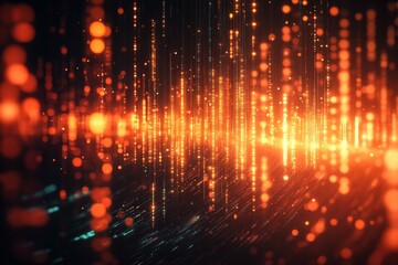 Fototapeta premium Quantum Superposition of Data, Quantum Computing in Digital Ecosystems