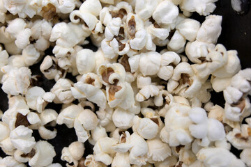 Closeup of popcorn / healthy eating.