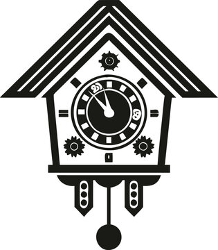 recommend clip art: Germany cuckoo clock vector silhouette