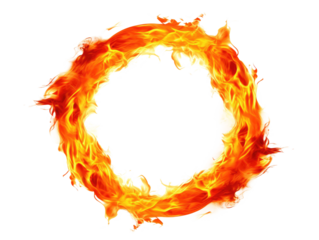 fire ring isolated on white or transparent png