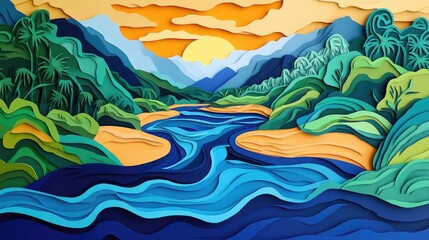 River nature featuring sandy banks River scenery with sandy banks