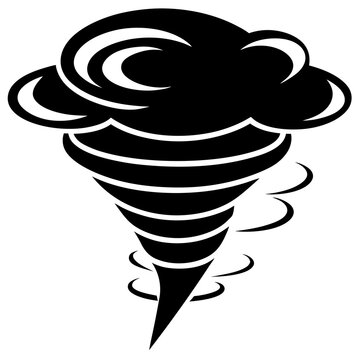 recommend clip art: Tornado wind silhouette vector illustration 
                    
