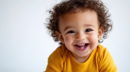 Naklejka premium A Baby's Joyful Laugh
